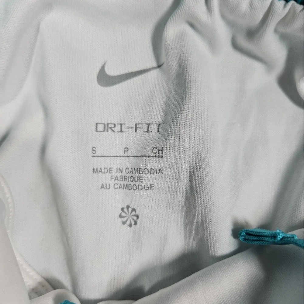 Nike Girls Teal White Tempo Lined Running Shorts Size Small NWT